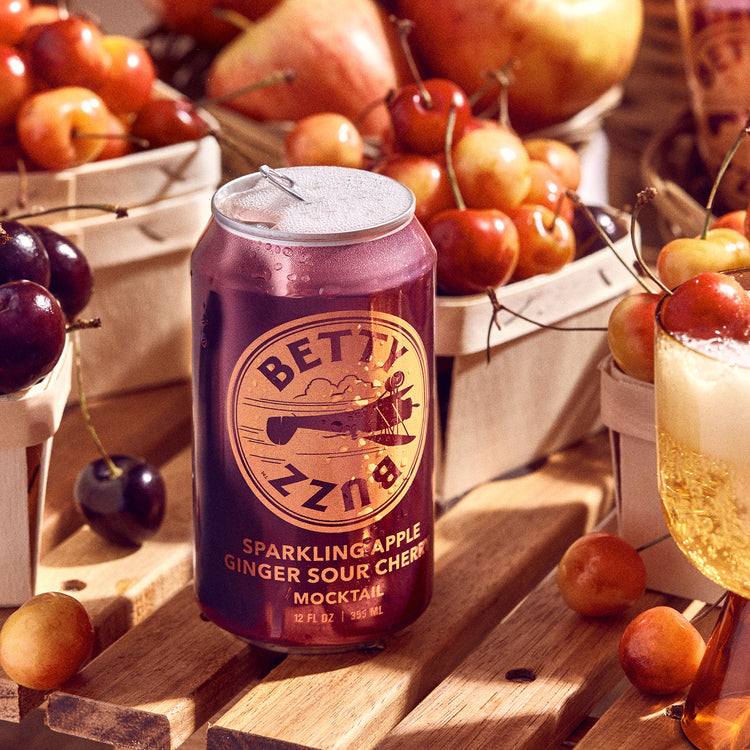 Betty Buzz Sparkling Ginger Sour Cherry Can