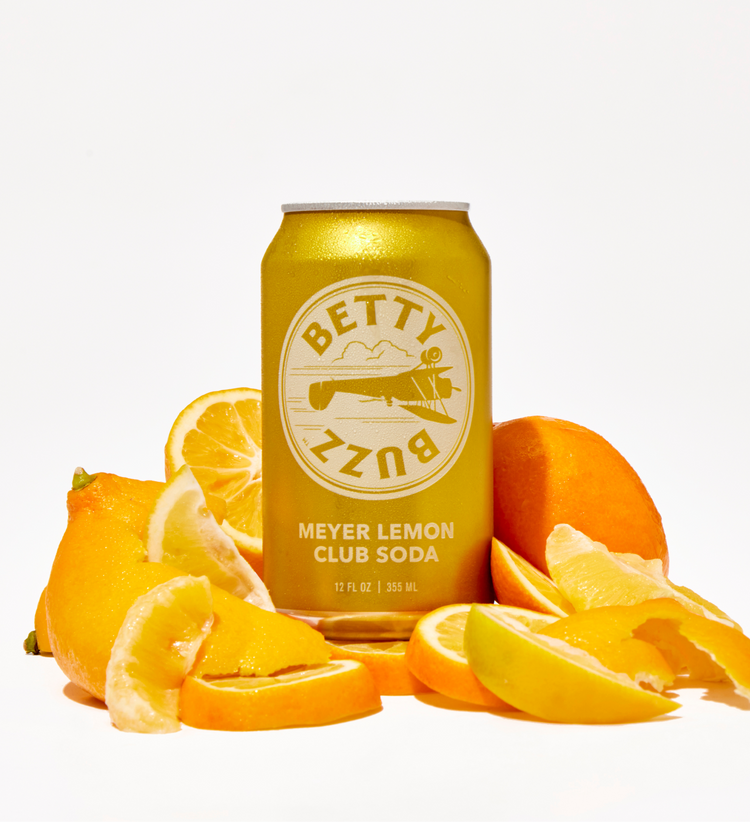 Betty Buzz Meyer Lemon Soda Can